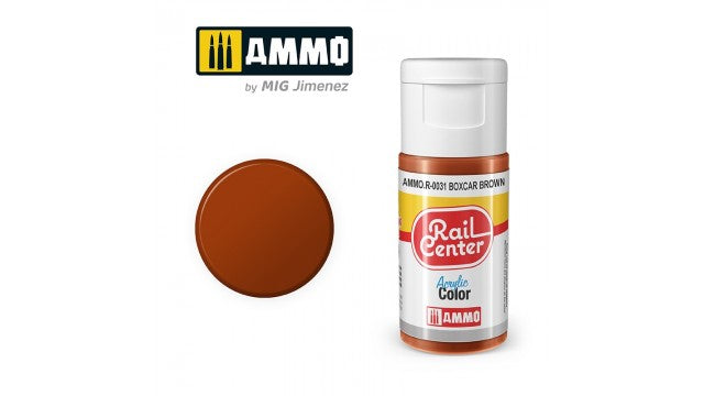 AMMO Rail Center R-0031 Boxcar Brown 15ml acrylic paint