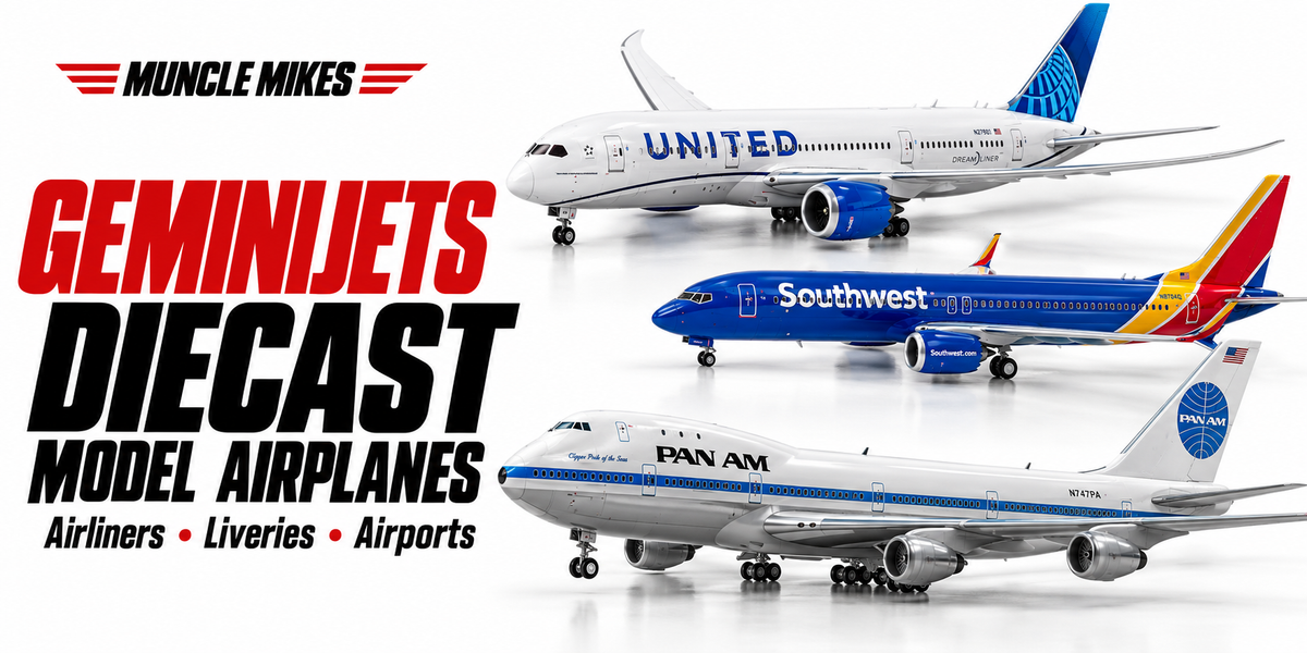 Muncle Mikes GeminiJets aircraft collection artwork representing diecast airliner display models