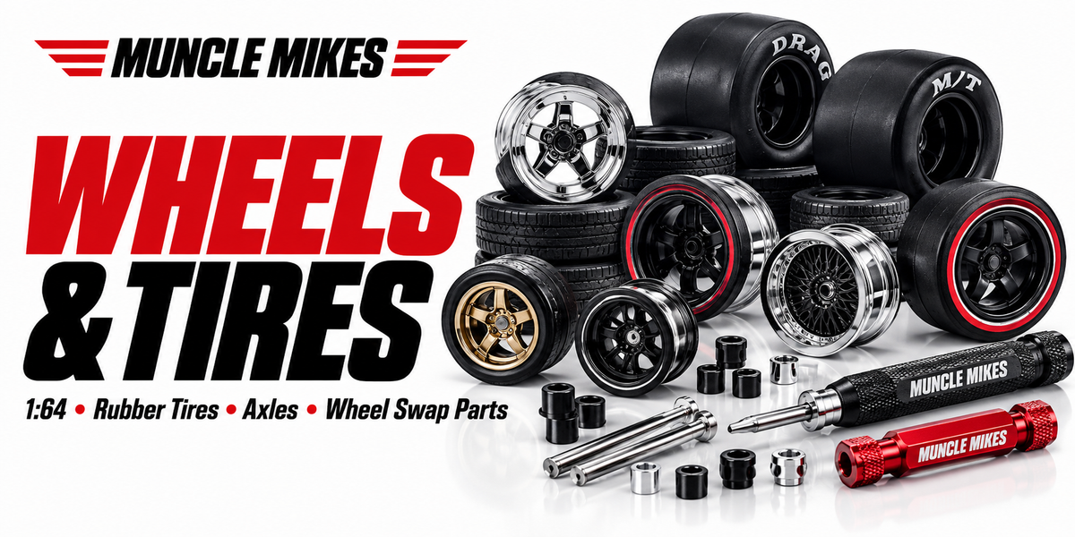 Colección de ruedas y neumáticos de goma para customs Hot Wheels