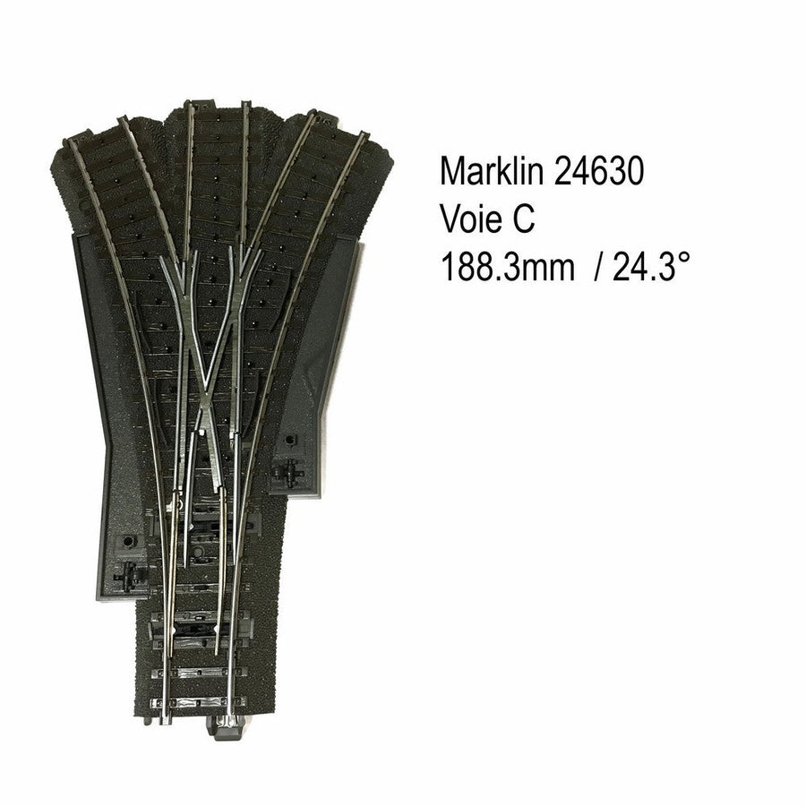 Märklin 24630 C Track Three-Way Turnout