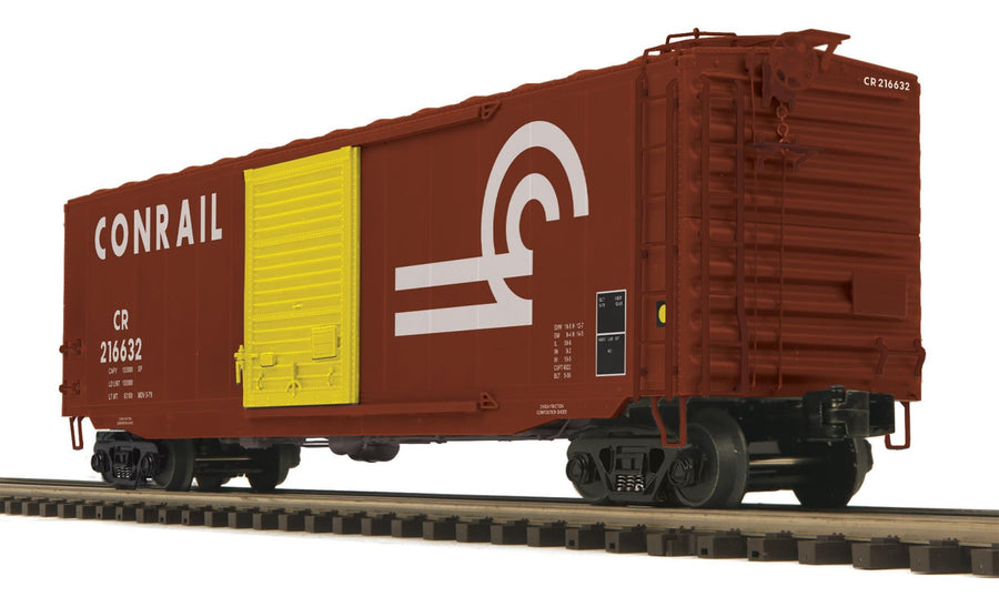 MTH 20-99433 O scale Conrail 50-foot PS-1 boxcar with yellow door, manufacturer model view