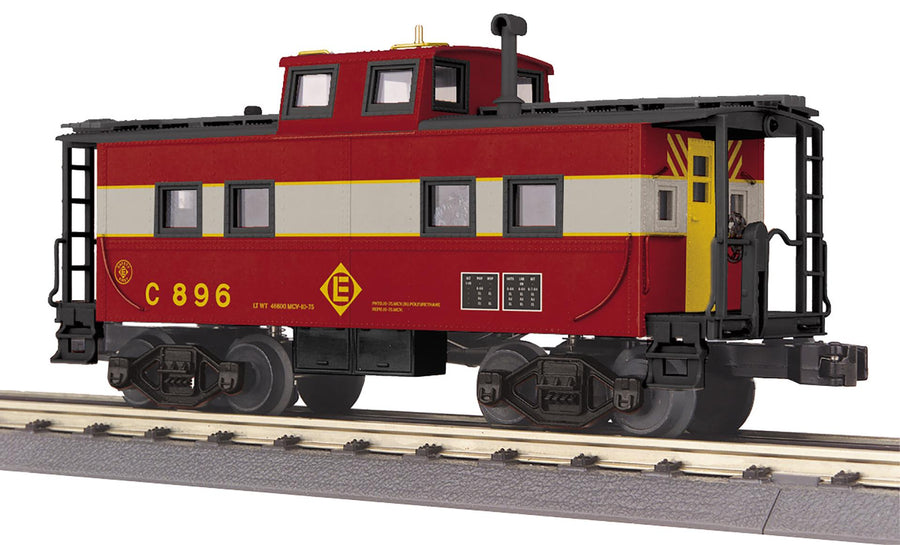 MTH 30-77418 O gauge Erie Lackawanna red and gray steel caboose