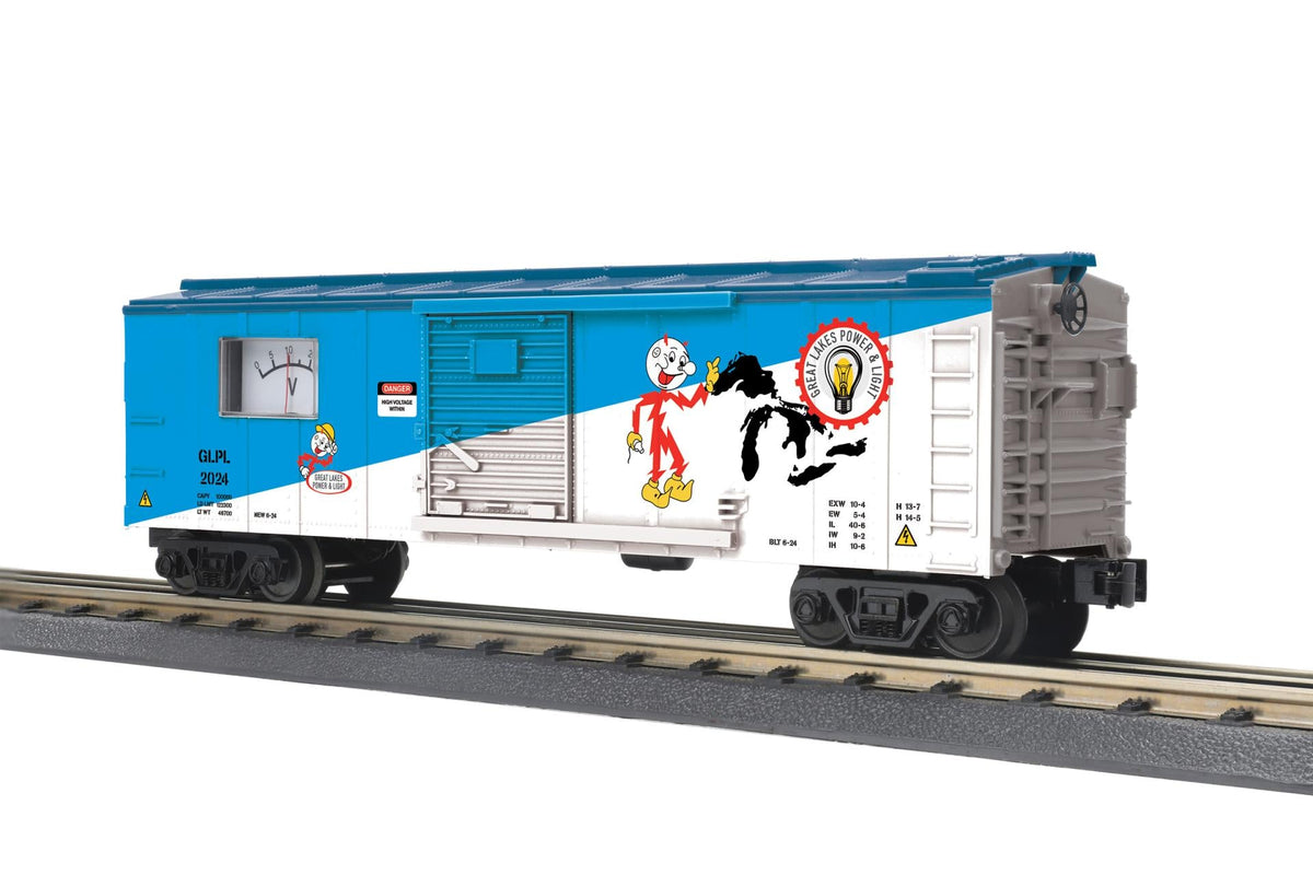 MTH 30-71187 O gauge Great Lakes Power and Light box car GLPL 2024 with power meter