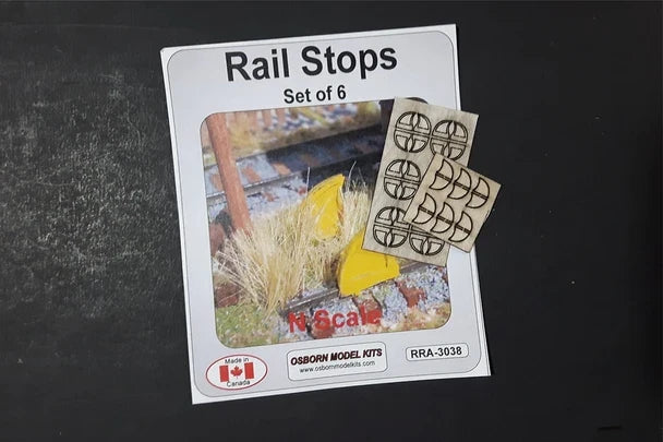 Osborn Model Kits 3038 N scale Rail Stops 6-pack
