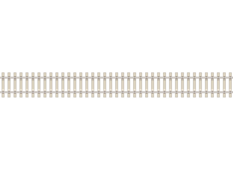 PECO SL-102F Code 75 flexible track with concrete sleepers, manufacturer detail illustration; full length and pack not shown.