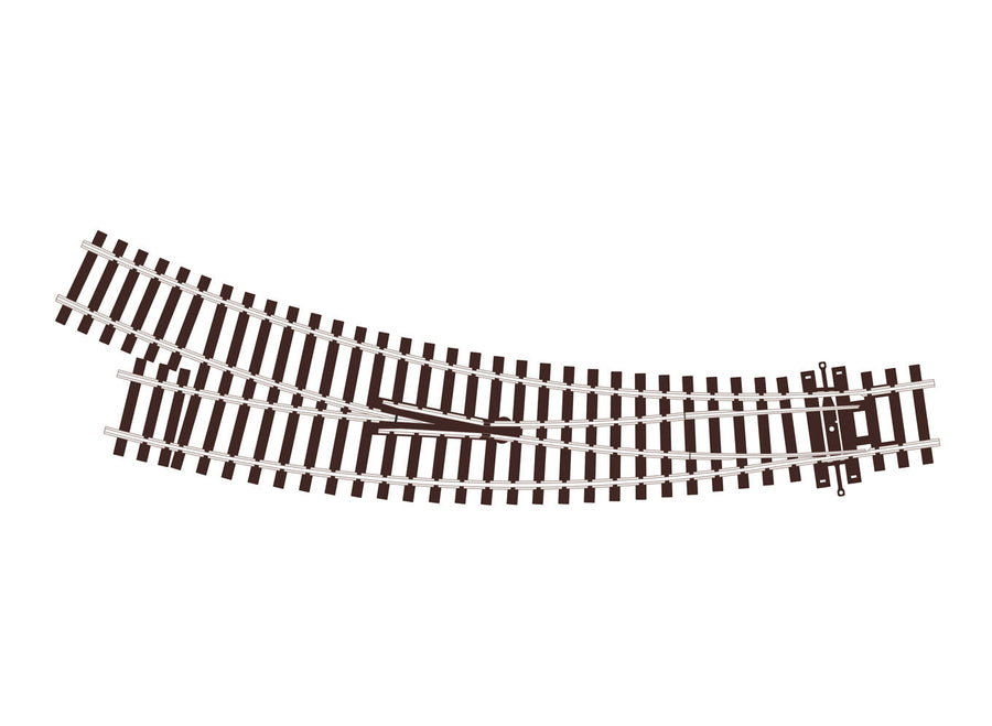 PECO SL-U76 OO/HO Code 100 Small Curved Right-Hand Unifrog Turnout — exact-part product image