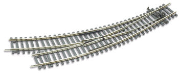 PECO HO Right-Hand Double-Radius Curved Turnout ST-244 — exact-part product image