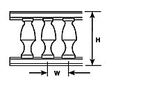 Plastruct 90901 BALC-200 Balcony Railing – N Scale / 1:200 – 2-Pack — manufacturer product diagram