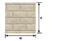 Plastruct 91618 PS-110L Cement Block Patterned Sheet – G Scale / 1:24 — manufacturer product diagram