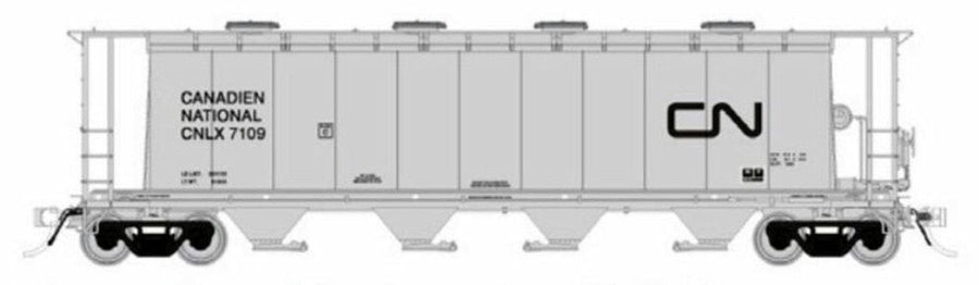 Rapido HO Scale Canadian National NSC 3800 Cu. Ft. Covered Hoppers #2 (6) - 127025