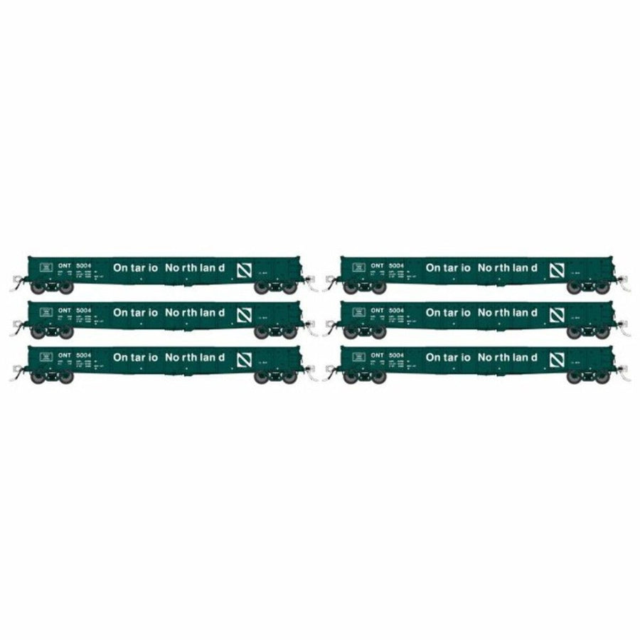 Rapido HO Scale Ontario Northland 52' 6" Canadian Mill Gondola (6) - 50053
