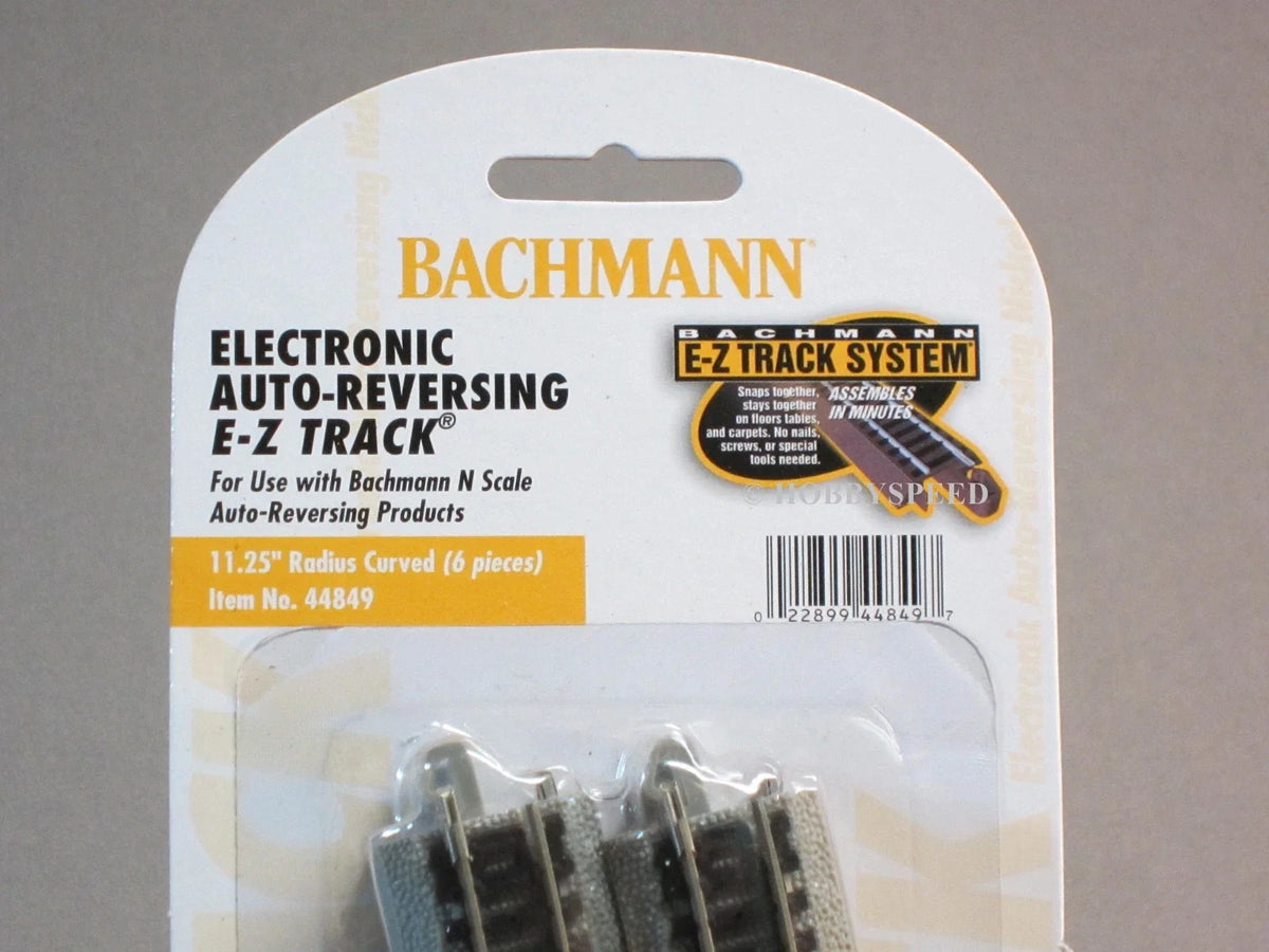 Bachmann 44849 N-scale six-piece set of 11.25-inch-radius auto-reversing curves