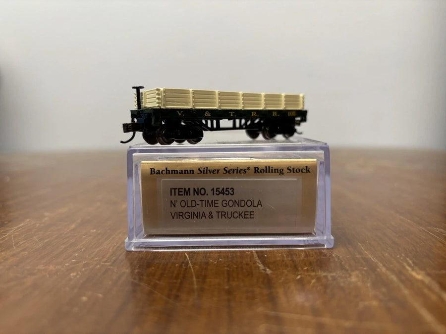 Bachmann 15453 N-scale Virginia & Truckee old-time gondola with labeled package