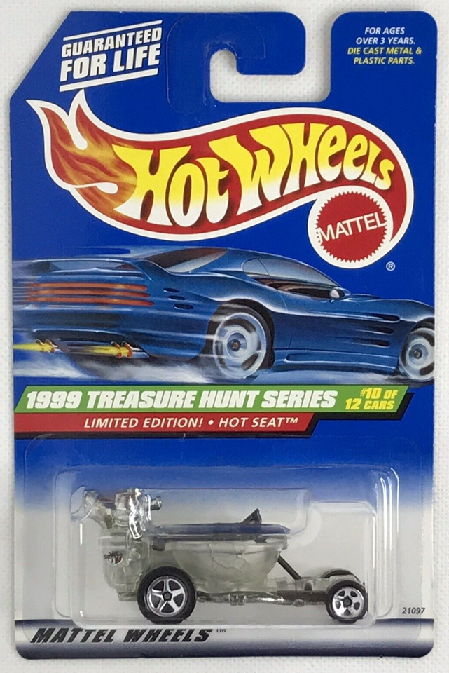 Carded Hot Seat catalog example illustrating separate vehicle and packaging records; no artist attribution is implied