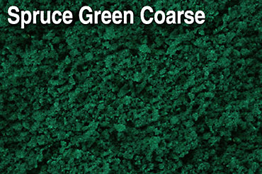 Scenic Express 804E Spruce Green Coarse, 48 oz Eco Pak; manufacturer ground-cover texture detail, package not shown.