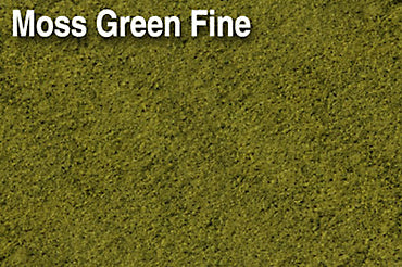 Scenic Express 822E Moss Green Fine, 48 oz Eco Pak; manufacturer ground-cover texture detail, package not shown.