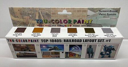 Tru-Color Railroad Layout Paint Set #1 – TCP-10405