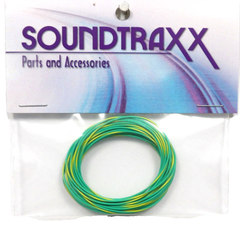 SoundTraxx 810147 30 AWG green and yellow wire 10 feet