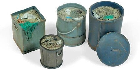 Vallejo SC213 1:35 Assorted Garbage Bins No. 2 – 4 Pieces