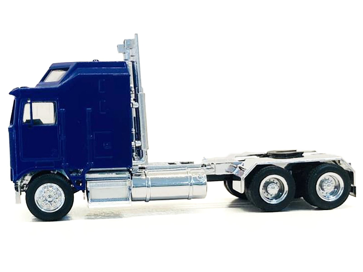 Promotex Kenworth K100 one-bar grille extra-long chrome chassis blue 1:87 035260BL, product image 1