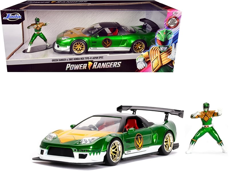 Jada 2002 Honda NSX Type-R Green Ranger themed car figure Power Rangers 1:24 31909, view 1