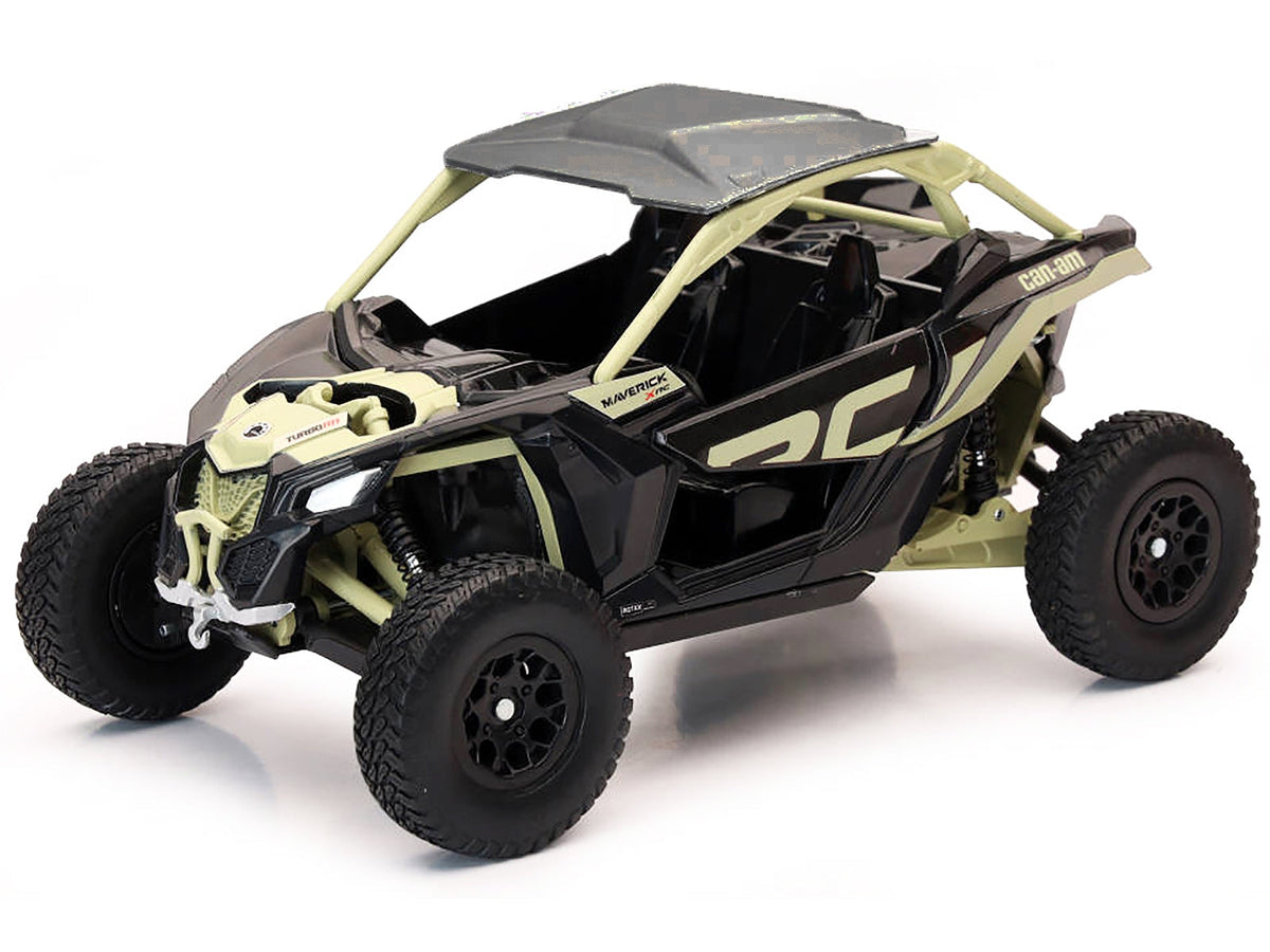 Can-Am Maverick X3 XRC Turbo ATV Tan and Black with Silver Top cast 1/18 Diecast Model by New Ray