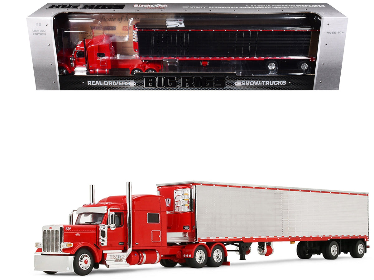 Blackjack Express Peterbilt 589 with refrigerated Utility trailer and Big Rigs packaging, First Gear 69-2170