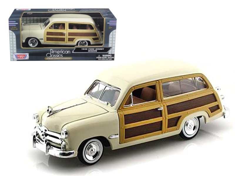 Motormax 1949 Ford Woody Wagon beige wood-look trim 1:24 73260BG, product image 1