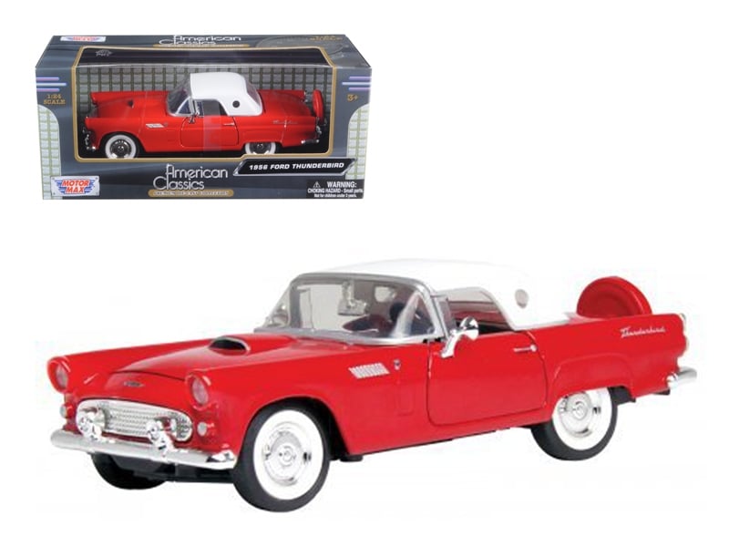 Motormax 1956 Ford Thunderbird red 1:24 diecast model 73312R, product image 1