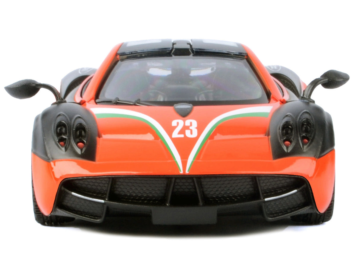Pagani Huayra #23 Orange and Black with Stripes "GT Racing" Series 1/24 Diecast Model Car by Motormax