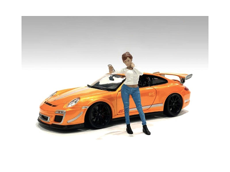 American Diorama Car Meet 1 Figurine I, item 76277, in 1:18 scale; pictured car sold separately