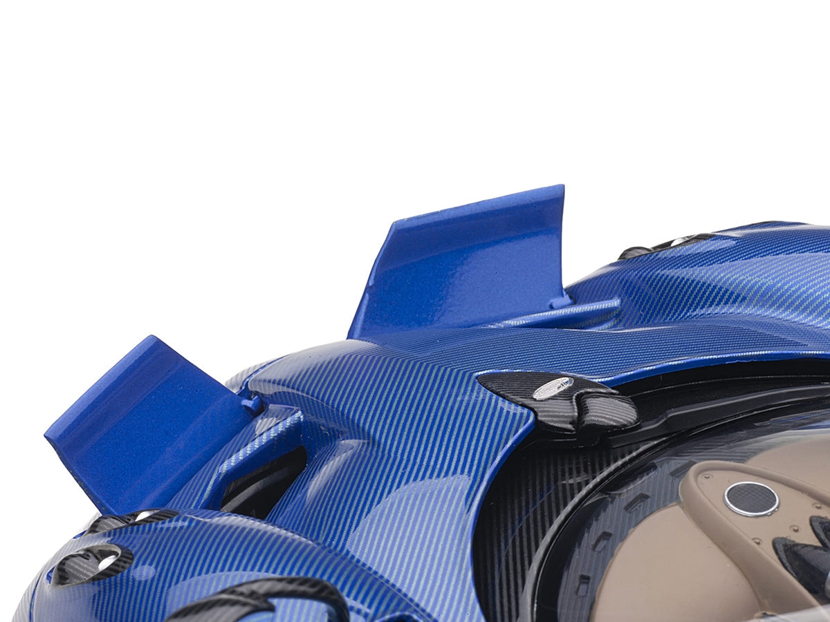 AUTOart 78286 Pagani Huayra Roadster in Blue Tricolore carbon-pattern finish with black top, 1:18