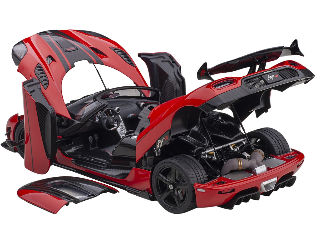 Koenigsegg Agera RS Chili Red with Black Accents 1/18 Model Car by Autoart image 4
