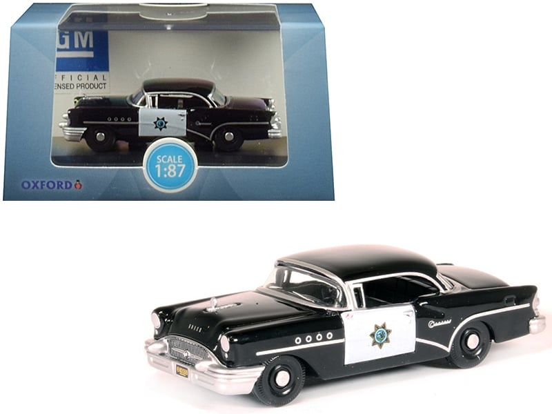 Oxford 1955 Buick Century in black California Highway Patrol decoration