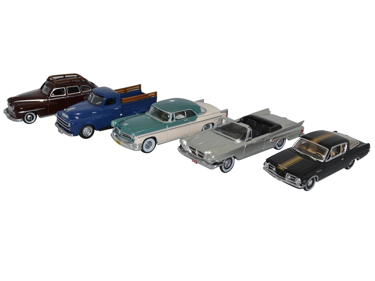 Oxford Chrysler Centenary five-piece 1:87 set with Dodge, DeSoto, Chrysler and Plymouth models
