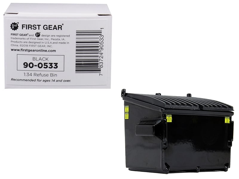 Representative current product image for Which First Gear Refuse Bins Fit? 1:34 Metal Bins vs. Plastic Cart Sets
