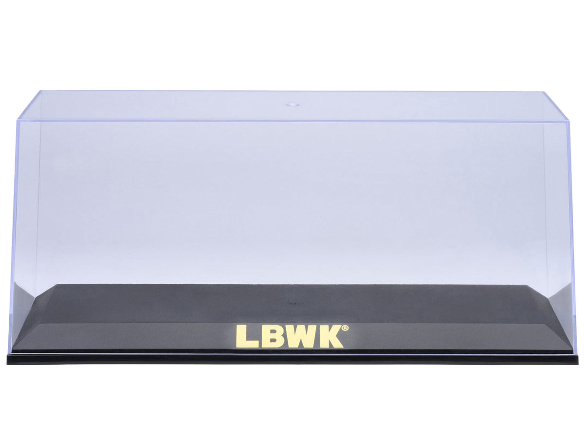 AUTOart 90038 clear display case with black base and gold LBWK logo; any pictured car is excluded