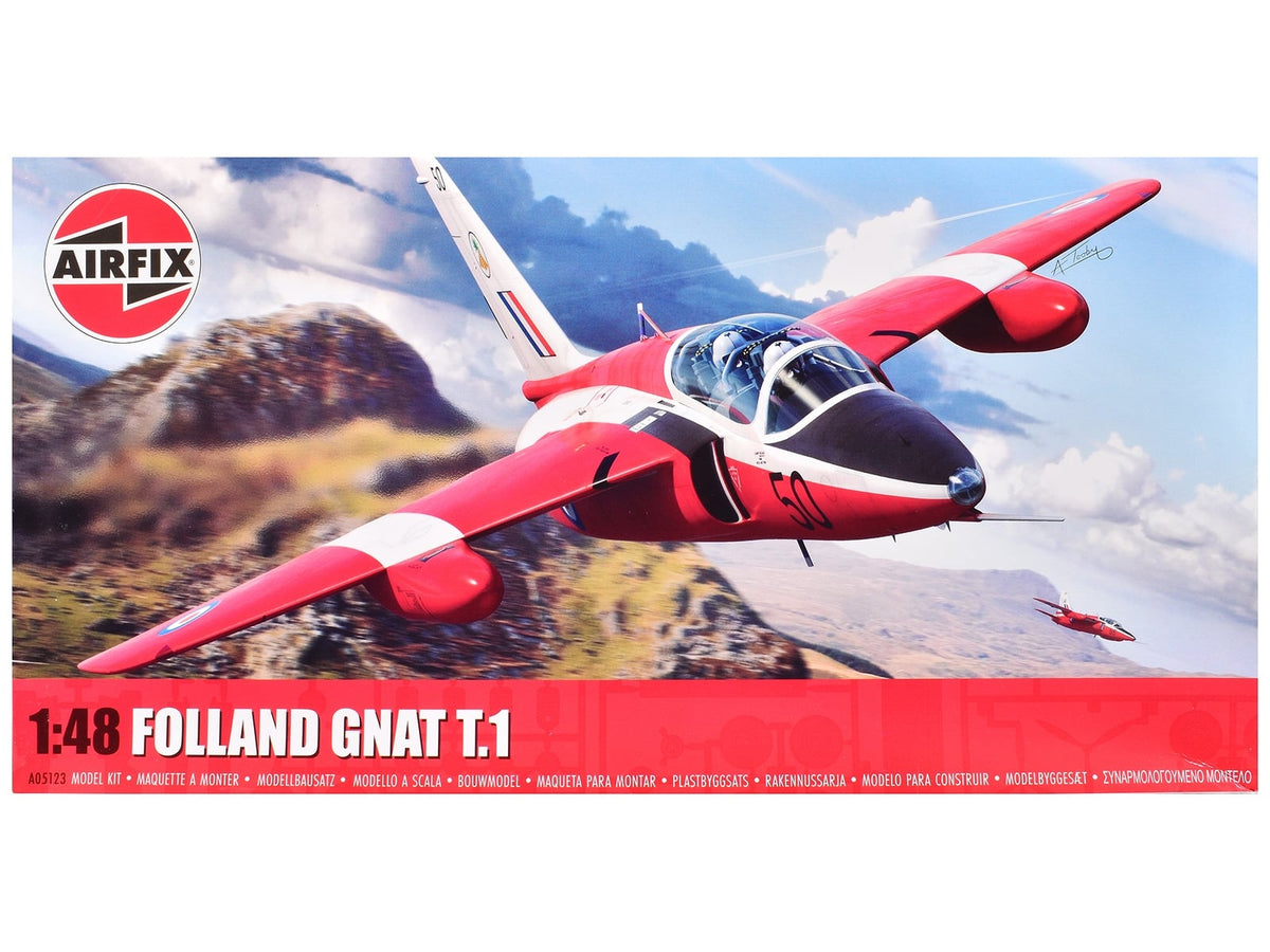 Airfix Folland Gnat T.1 trainer kit box, 1:48 item A05123