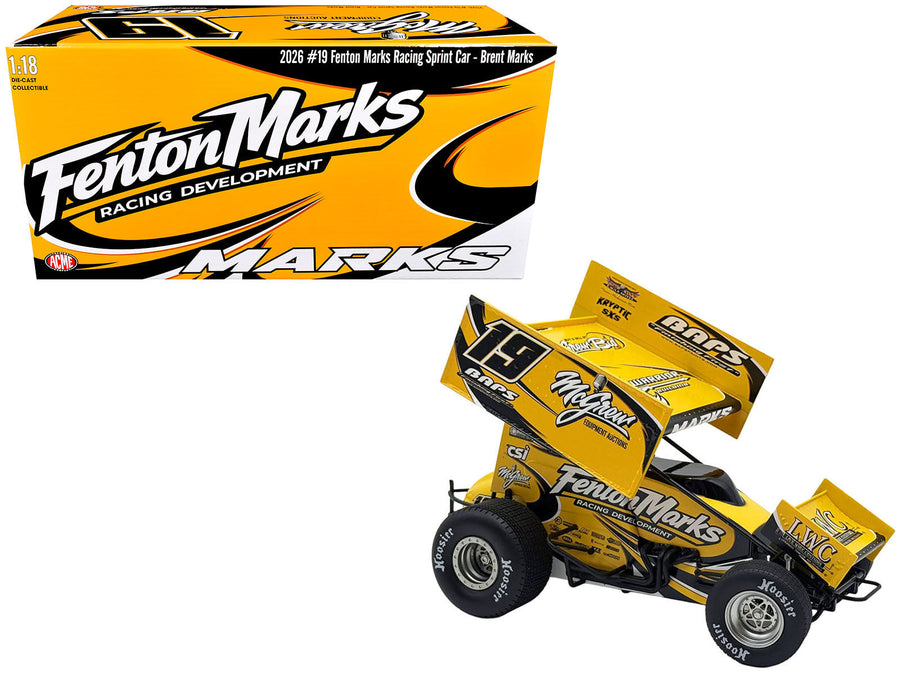 ACME Brent Marks number 19 Fenton Marks Racing sprint car in 1:18 scale
