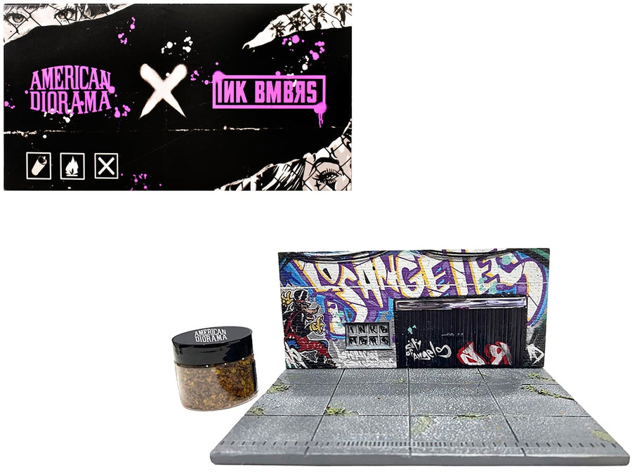 "American Diorama X INK BMBRS - LA Graffiti" Street Art Diorama for 1/64 Scale Models by American Diorama