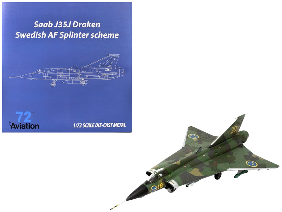 Saab J35J Draken Fighter – Swedish Air Force | Aviation 72 1:72