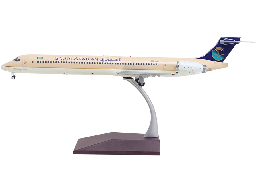 McDonnell Douglas MD-90 Commercial Aircraft "Saudia Airlines" (HZ-API) Beige with Blue Tail "Gemini 200" Series 1/200 Diecast Model by GeminiJets image 2