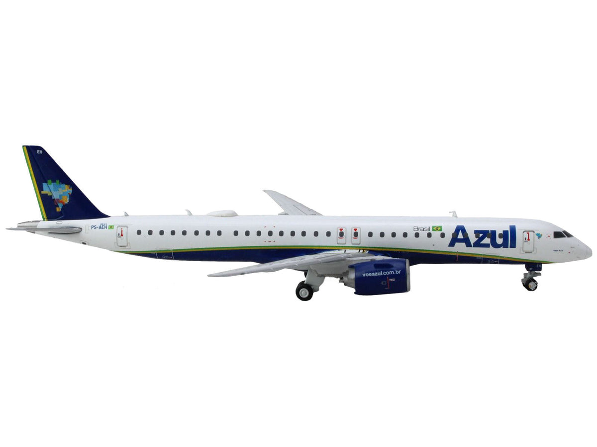 GeminiJets GJ2199 Azul Embraer E195-E2 PS-AEH in white with blue tail, 1:400