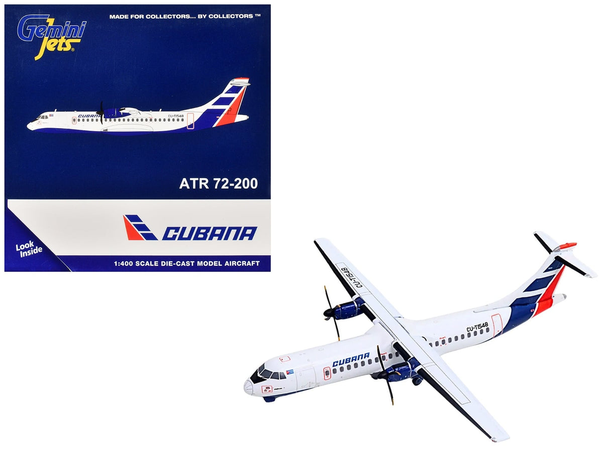 GeminiJets Cubana Airlines ATR 72-200 CU-T1548 white red blue 1:400 GJ2222, product image 1