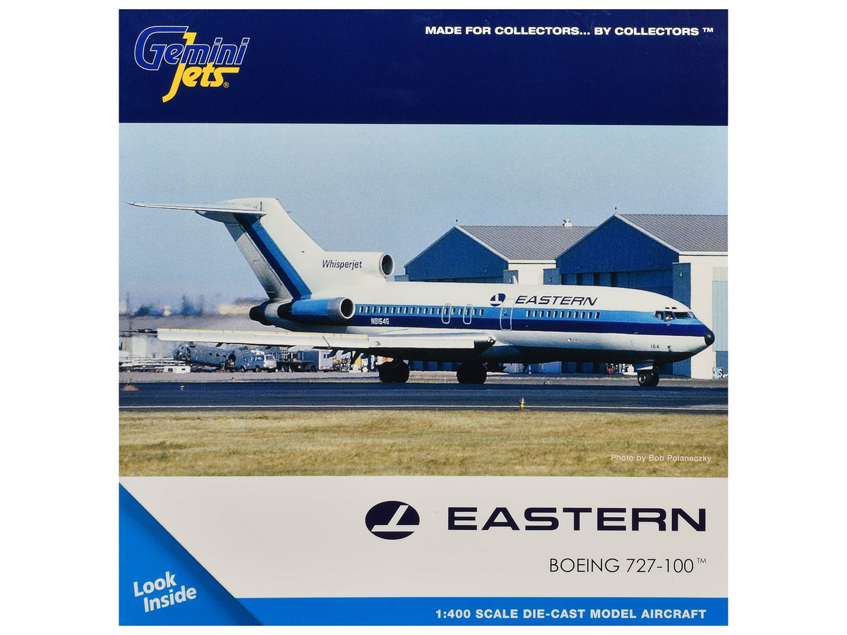 GeminiJets Eastern Air Lines Boeing 727-100 N8164G white blue stripes 1:400 GJEAL2350, view 3