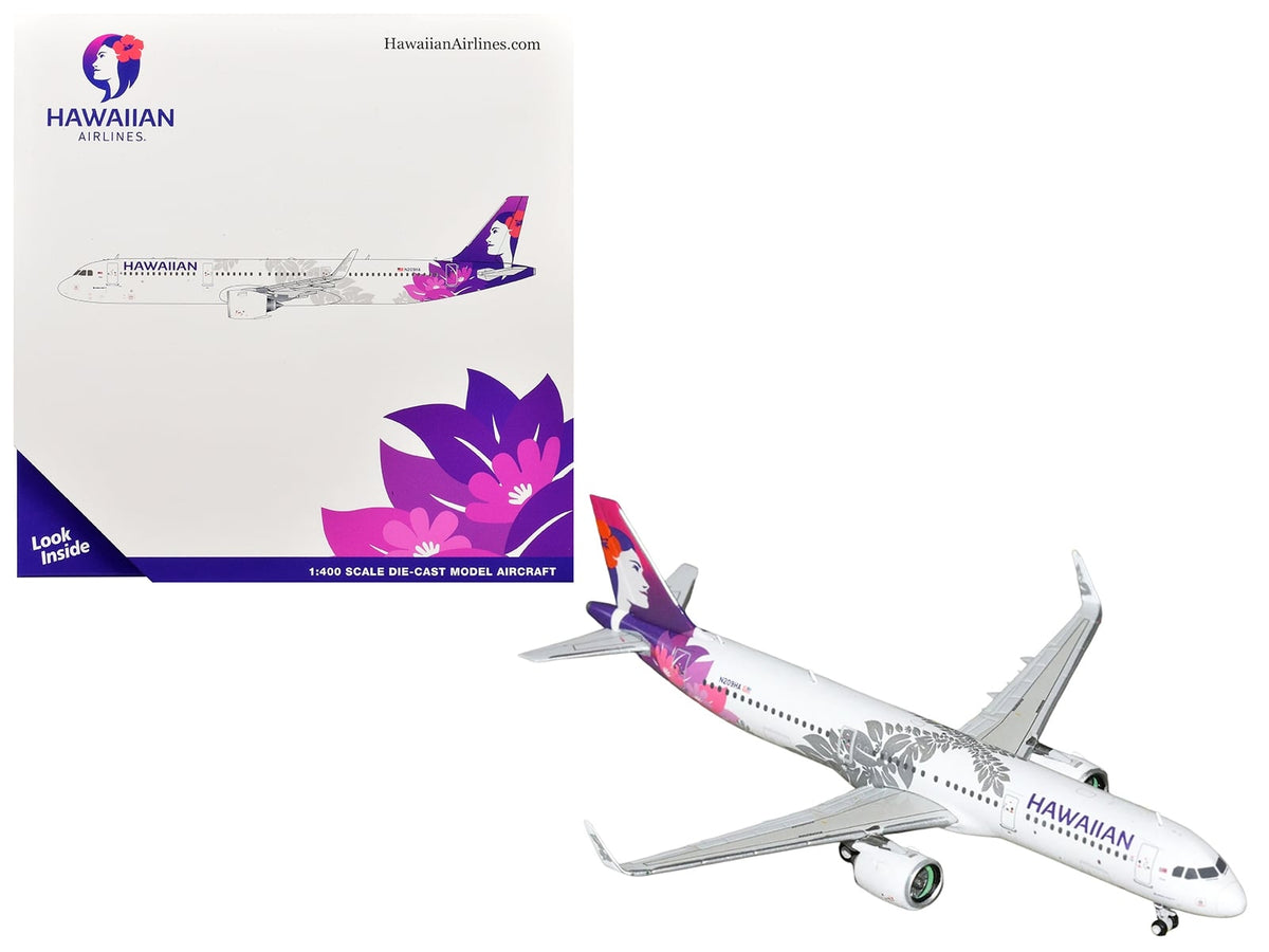 Hawaiian Airlines Airbus A321neo N209HA in GeminiJets 1:400 packaging, model GJHAL2415