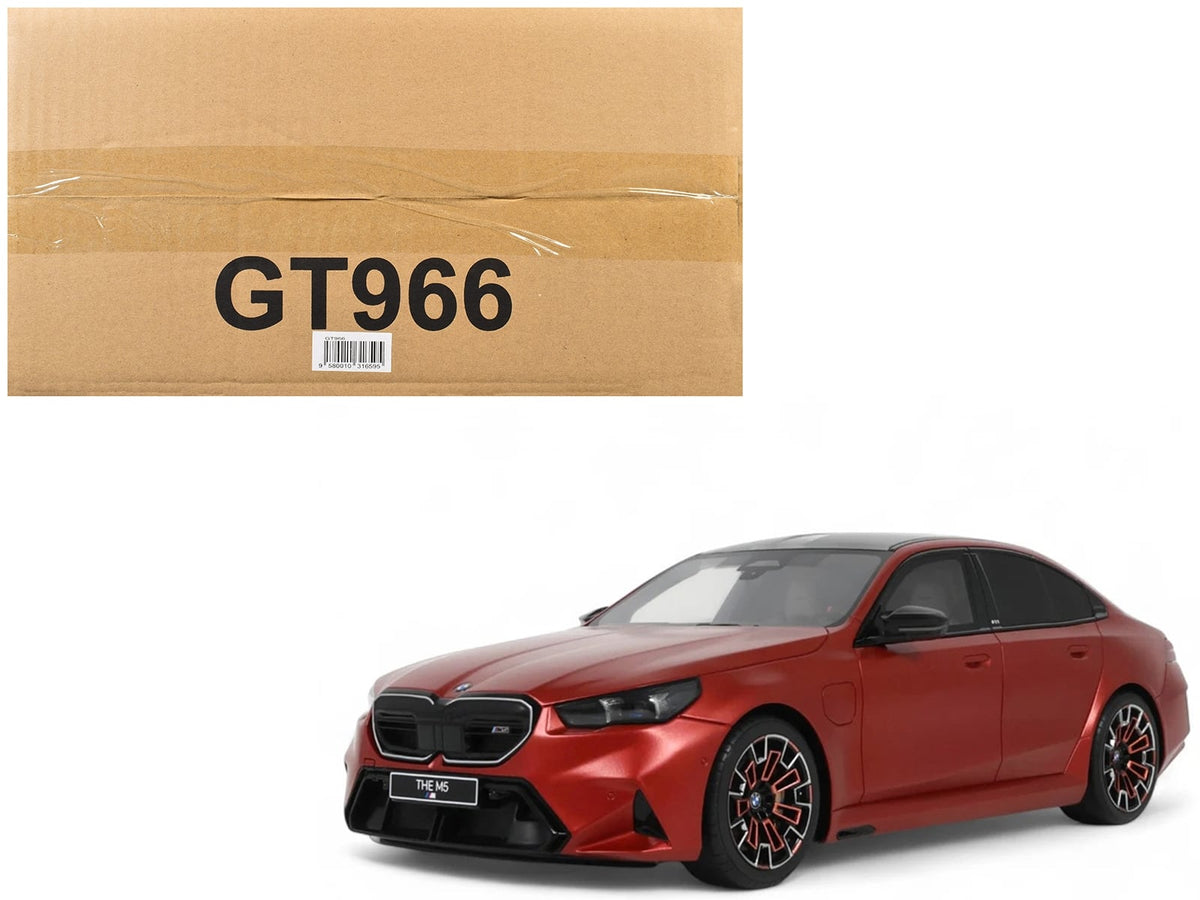 GT Spirit GT966 BMW M5 G90 Pebble Beach Edition in Fire Orange Metallic with a black top