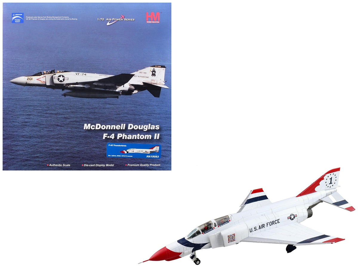 Hobby Master F-4E Phantom II Thunderbirds number 1 1973 1974 USAF 1:72 HA19083, view 1
