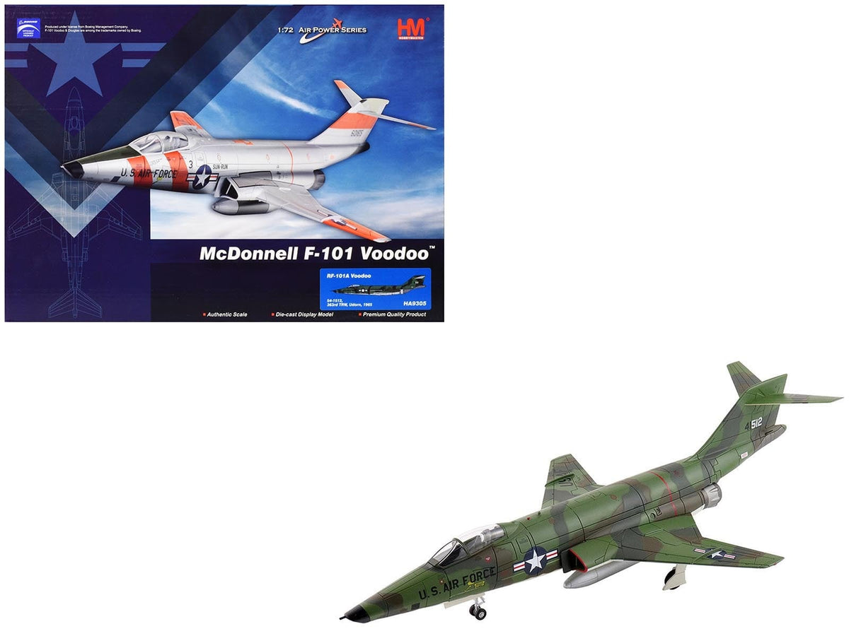 McDonnell RF-101A Voodoo Fighter Aircraft "54-1512 363rd Tactical Reconnaissance Wing Udorn Royal Thai Air Force Base" (1965) United States Air Force "Air Power Series" 1/72 Diecast Model by Hobby Master