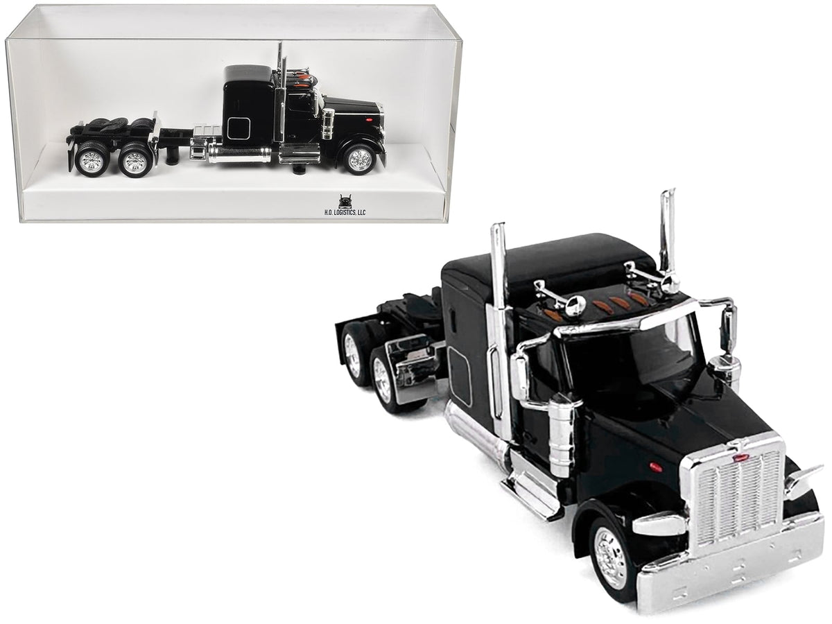 Peterbilt 589 Truck with 72 Inch Sleeper Black 1/87 (HO) Plastic Model Car by HO Logistics